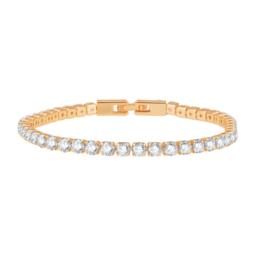 V3 Jewelry Goldtone with Cubic Zirconia Tennis Bracelet